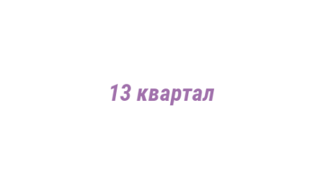 Логотип компании 13 квартал