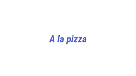 Логотип компании A la pizza