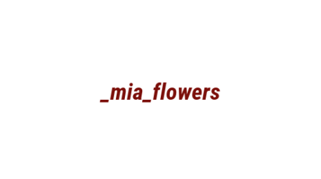 Логотип компании _mia_flowers